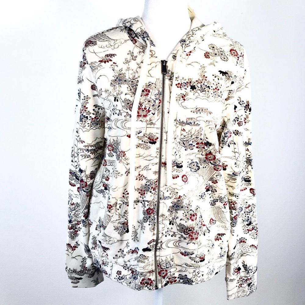 Lucky Brand 100%Cotton Kimono Garden Hoodie.